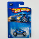 2005 Hot Wheels Volkswagen Baja Bug 161 azul 5SP base ZAMAC