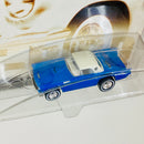 2002 Hot Wheels Walmart Exclusive Auto Milestones 1957 T-Bird Ford azul Llantas de Goma RR