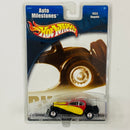 2002 Hot Wheels Walmart Exclusive Auto Milestones 1933 Bugatti rojo con amarillo Llantas de Goma RR