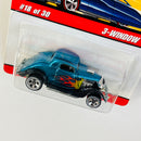 2006 Hot Wheels Classics Series 2 34 Ford 3-Window celeste spectraflame con flamas 5SP base ZAMAC
