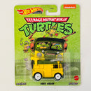2023 Hot Wheels Premium Entertainment Teenage Mutant Ninja Turtles Tortugas Ninja TMNT Party Wagon amarillo Llantas de Goma RR