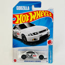 2024 Hot Wheels HW J-Imports Godzilla Nissan Skyline GT-R BCNR33 blanco 10SP Tarjeta Internacional