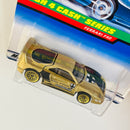1998 Hot Wheels Dash 4 Cash Ferrari F40 dorado metálico LW base ZAMAC