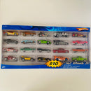 2006 Hot Wheels 20 Gift Pack Set de 20 autos - Mercedes Benz, Dodge Viper, Bone Shaker, Nissan Titan y más - Detalle Caja