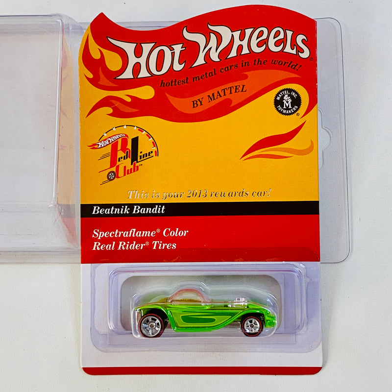 2013 Hot Wheels RLC Rewards Exclusivo Red Line Club Limited Edition 2,995/8,100 Beatnik Bandit verde spectraflame Llantas de Goma Redline RR