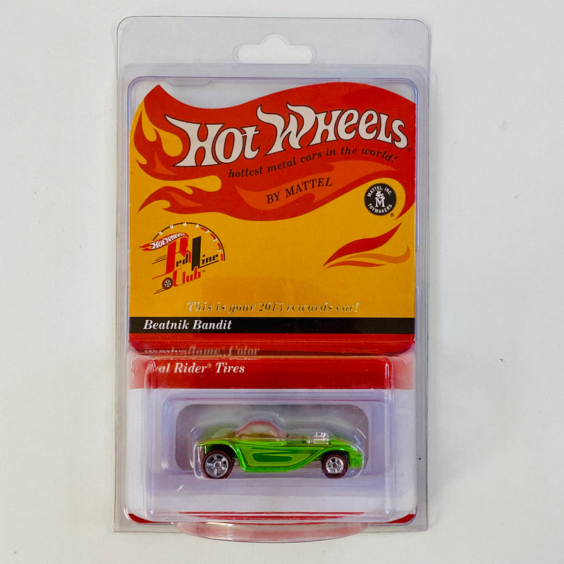 2013 Hot Wheels RLC Rewards Exclusivo Red Line Club Limited Edition 2,995/8,100 Beatnik Bandit verde spectraflame Llantas de Goma Redline RR