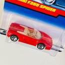 1999 Hot Wheels Ferrari F355 Spider 1119 rojo 5SP base ZAMAC Primera Edición