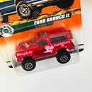 1998 Matchbox Rough 'N Tough Ford Bronco II rojo Luigi's Pizza