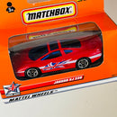 2000 Matchbox Exclusivo Reino Unido Union Jack Jaguar XJ220 rojo