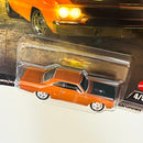 2025 Hot Wheels Premium Fast & Furious Rápidos y Furiosos 1970 Custom Plymouth Roadrunner naranja metálico Llantas de Goma RR Primera Edición