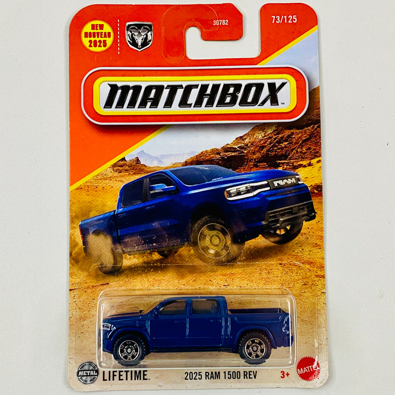 2025 Matchbox 2025 Dodge Ram 1500 REV azul Primera Edición