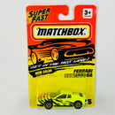 1994 Matchbox Super Fast Ferrari Testarossa 75 amarillo fluorescente Base Metal
