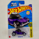 2025 Hot Wheels Experimotors Magic 8 Ball Decidedly Go morado metálico 5SP Primera Edición - Bola 8 Mágica