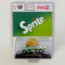 2023 M2 Machines Coca Cola Sprite Limited Edition 1/9,250 1971 Dodge Challenger Funny Car A30 blanco con verde Llantas de Goma