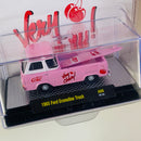 2020 M2 Machines Coca Cola Cherry Coke Limited Edition 1/8,800 1965 Ford Econoline Truck A06 rosado Llantas de Goma