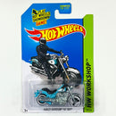 2014 Hot Wheels HW Workshop Harley Davidson Fat Boy turquesa MC3 base ZAMAC - Básico del STH