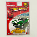 2005 Hot Wheels Holiday Rods 1940 Ford Coupe dorado metálico Llantas de Goma RR base ZAMAC