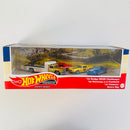 2021 Hot Wheels Premium Collector Set Pony Rides Diorama de 4 - 70 Dodge HEMI Challenger, 70 Camaro, 65 Mustang 2+2 Fastback, Retro Rig