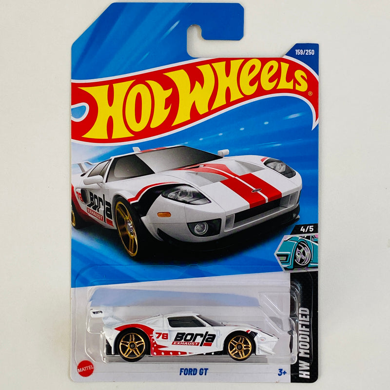 2025 Hot Wheels HW Modified Ford GT blanco PR5