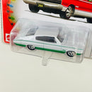 2004 Hot Wheels Limited Edition Holiday Rods Larry Wood 67 Dodge Charger blanco Llantas de Goma RR base ZAMAC