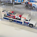 2022 Hot Wheels Premium Car Culture Team Transport 72 Plymouth Cuda FC y Retro Rig con Llantas de Goma RR