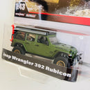 2025 Hot Wheels Premium 1:43 Jeep Wrangler 392 Rubicon verde Llantas de Goma RR - Escala 1:43