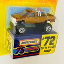 1997 Matchbox 75 Challenge Limited Edition 1/10,000 Chevy K-1500 Pickup dorado metálico