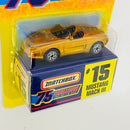 1997 Matchbox 75 Challenge Limited Edition 1/10,000 Ford Mustang Mach III dorado metálico