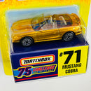 1997 Matchbox 75 Challenge Limited Edition 1/10,000 Ford Mustang Cobra dorado metálico