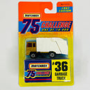 1997 Matchbox 75 Challenge Limited Edition 1/10,000 Garbage Truck dorado metálico con Compuerta Trasera Elevable