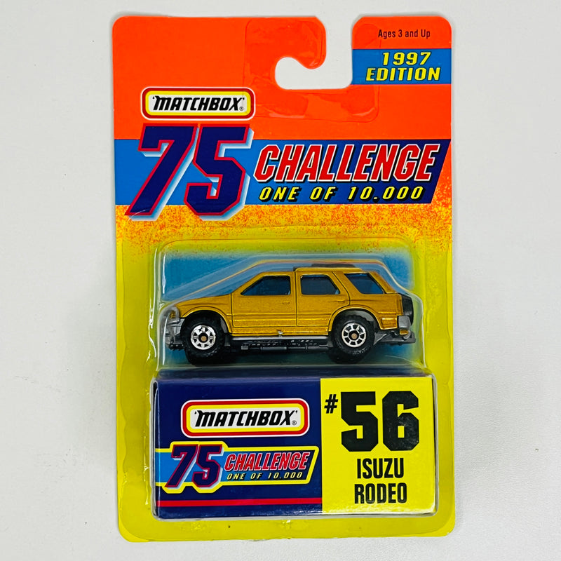 1997 Matchbox 75 Challenge Limited Edition 1/10,000 Isuzu Rodeo dorado