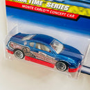 2000 Hot Wheels Snack Time Series Chevrolet Monte Carlo Concept Car azul metálico LW