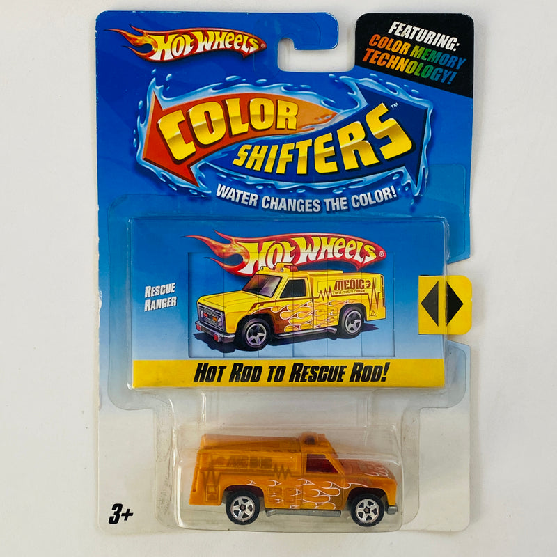 2009 Hot Wheels Color Shifters Rescue Ranger naranja y amarillo 5SP base ZAMAC - Cambia de Color