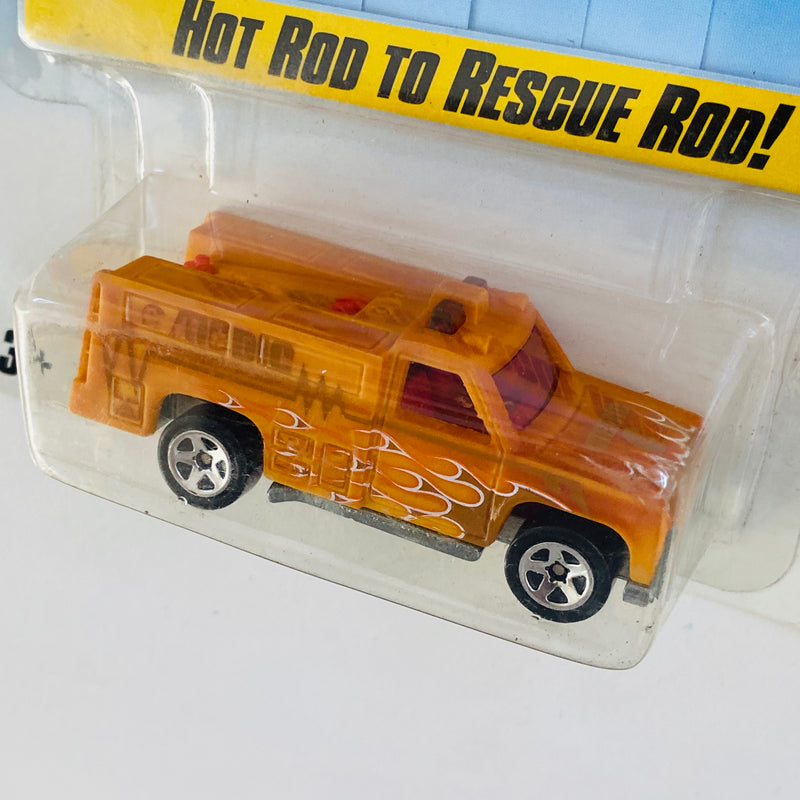 2009 Hot Wheels Color Shifters Rescue Ranger naranja y amarillo 5SP base ZAMAC - Cambia de Color