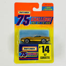1997 Matchbox 75 Challenge Limited Edition 1/10,000 Chevrolet 87 Corvette dorado metálico