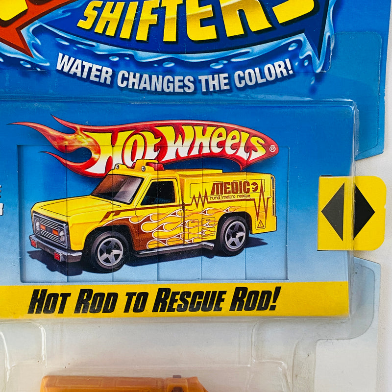 2009 Hot Wheels Color Shifters Rescue Ranger naranja y amarillo 5SP base ZAMAC - Cambia de Color