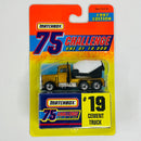 1997 Matchbox 75 Challenge Limited Edition 1/10,000 Peterbilt Cement Truck dorado metálico con Tambor Giratorio