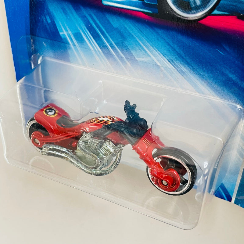 2004 Hot Wheels Wastelanders Blast Lane 190 rojo metálico MC3 base ZAMAC