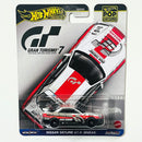 2025 Hot Wheels Premium Pop Culture Gran Turismo 7 Nissan Skyline GT-R BNR34 blanco Llantas de Goma RR