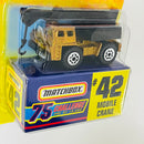 1997 Matchbox 75 Challenge Limited Edition 1/10,000 Mobile Crane dorado metálico con Grúa Móvil