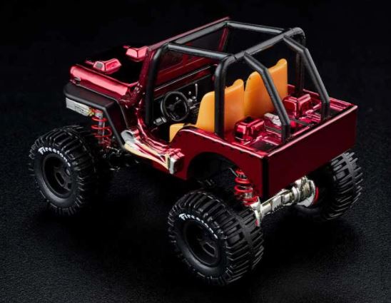 2021 Hot Wheels RLC Jeep 1944 Willys MB Exclusivo Red Line Club rojo spectraflame Llantas de Goma RR