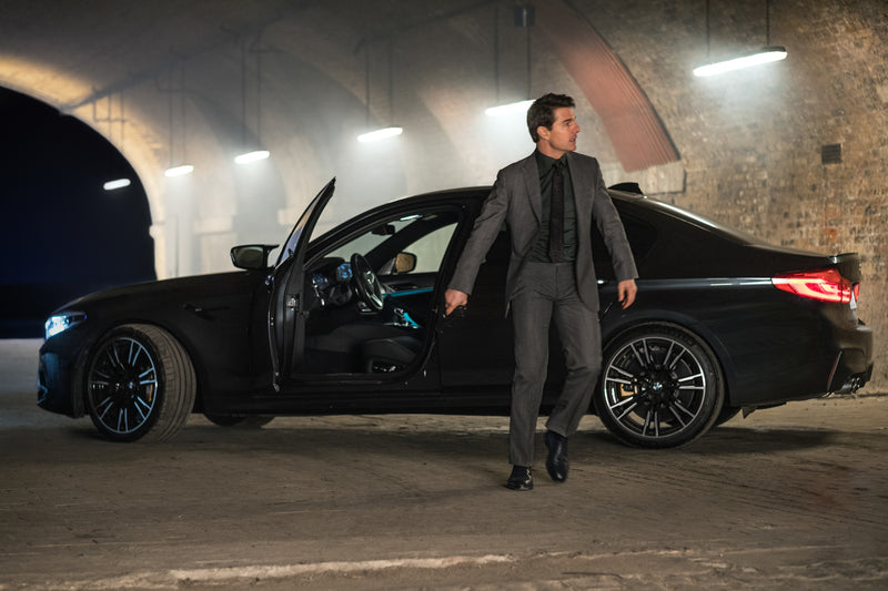 2025 Hot Wheels Premium Mission Impossible Dead Reckoning 2021 BMW M5 negro metálico Llantas de Goma RR Primera Edición