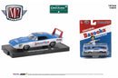 2022 M2 Machines Auto-Drivers Limited Edition 1/9,600 Bazooka Bubble Gum 1969 Dodge Charger Daytona HEMI R91 blanco con azul Llantas de Goma