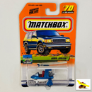 2000 Matchbox Air Travel Aero Junior azul con Alas Extensibles