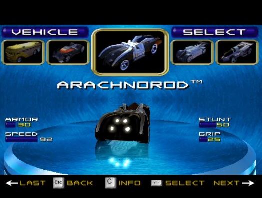 2001 Hot Wheels Arachnorod 137 negro 5SP