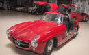 2022 Hot Wheels Premium Car Culture Jay Leno's Garage Mercedes Benz 300 SL rojo Llantas de Goma RR