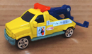 2002 Matchbox McDonalds Happy Meal Across America New York Wrecker Truck amarillo con Grúa Móvil y Placa - En Bolsa Baggie