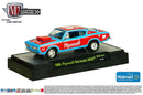 2015 M2 Machines Mopar Garage Limited Edition Walmart Exclusive 1968 Plymouth Barracuda HEMI WMTS02 celeste con rojo Llantas de Goma