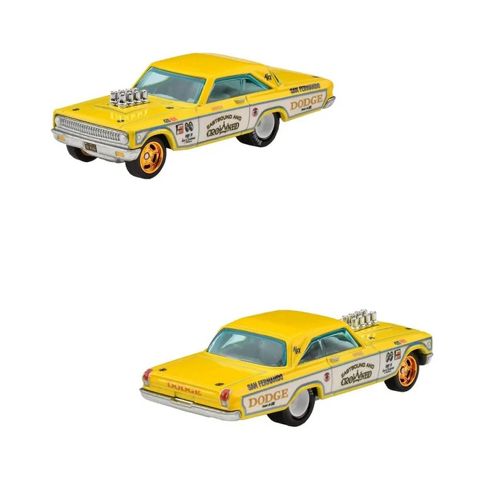 2023 Hot Wheels Premium Car Culture Classic Muscle 2 Pack Set de 2 - 63 Plymouth Belvedere 426 Wedge y 65 Dodge Coronet con Llantas de Goma RR