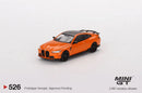 2023 Mini GT MiJo Exclusives 1:64 Limited Edition 1/2400 BMW M4 M-Performance Fire Orange naranja Llantas de Goma